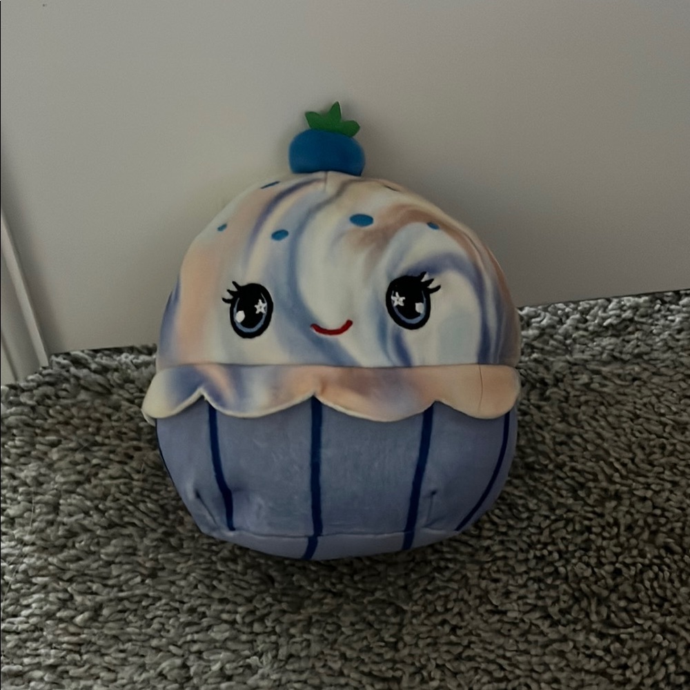 Squishmallows Blue and White Cupcake Plush